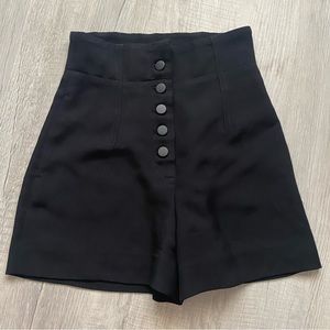 Wilfred Black High-Waist Button Front Shorts